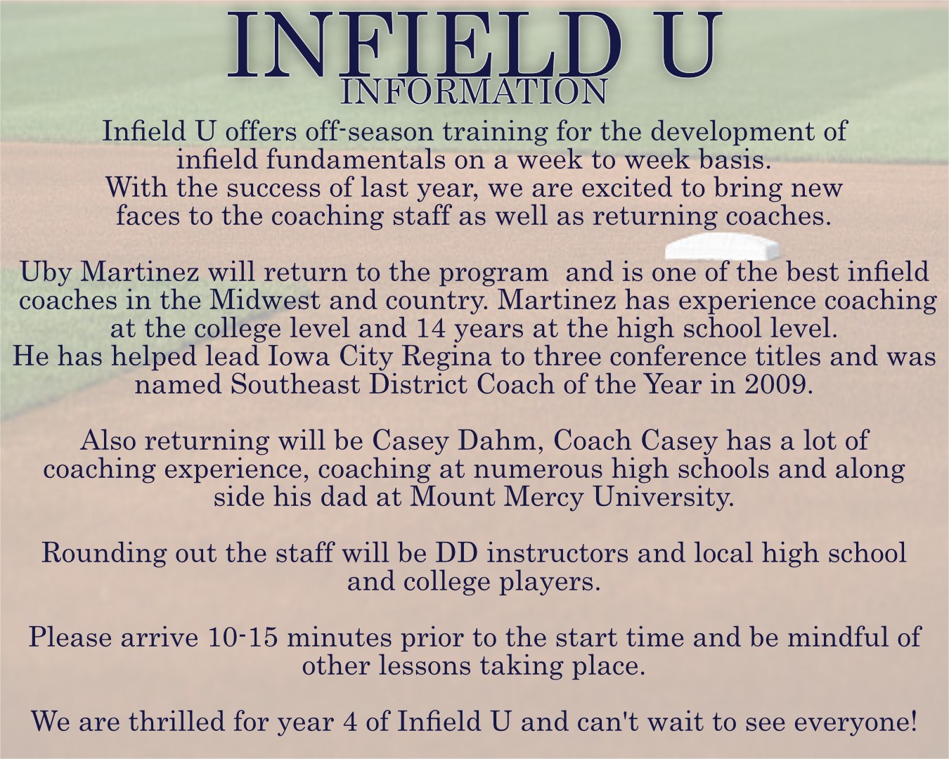 Infield U Information